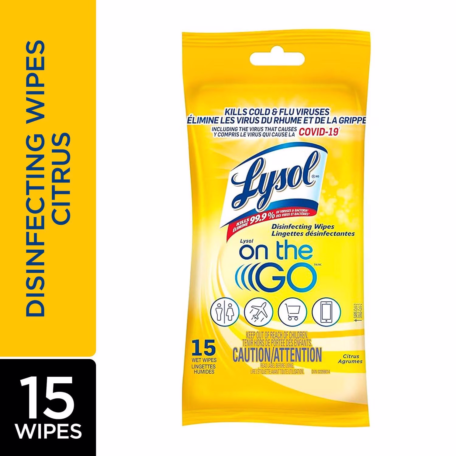 Lingettes désinfectantes au parfum d'agrumes