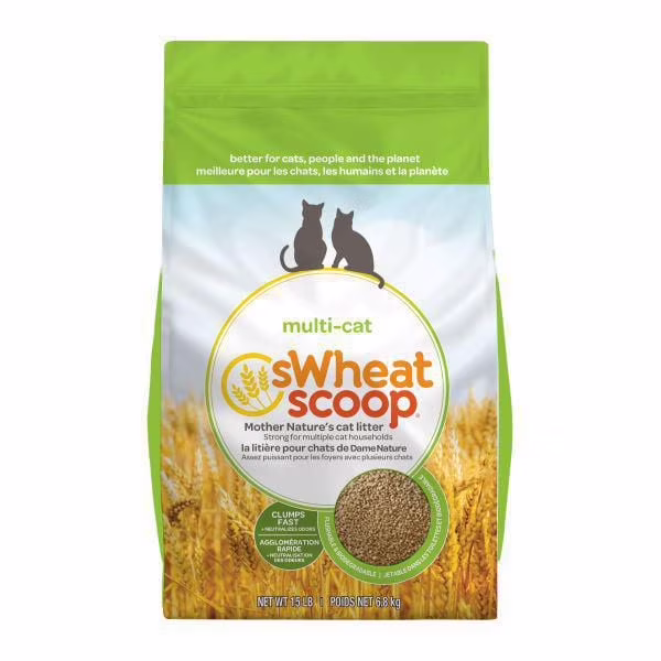 Swheat scoop litière de blé multi chat. 6.8kg