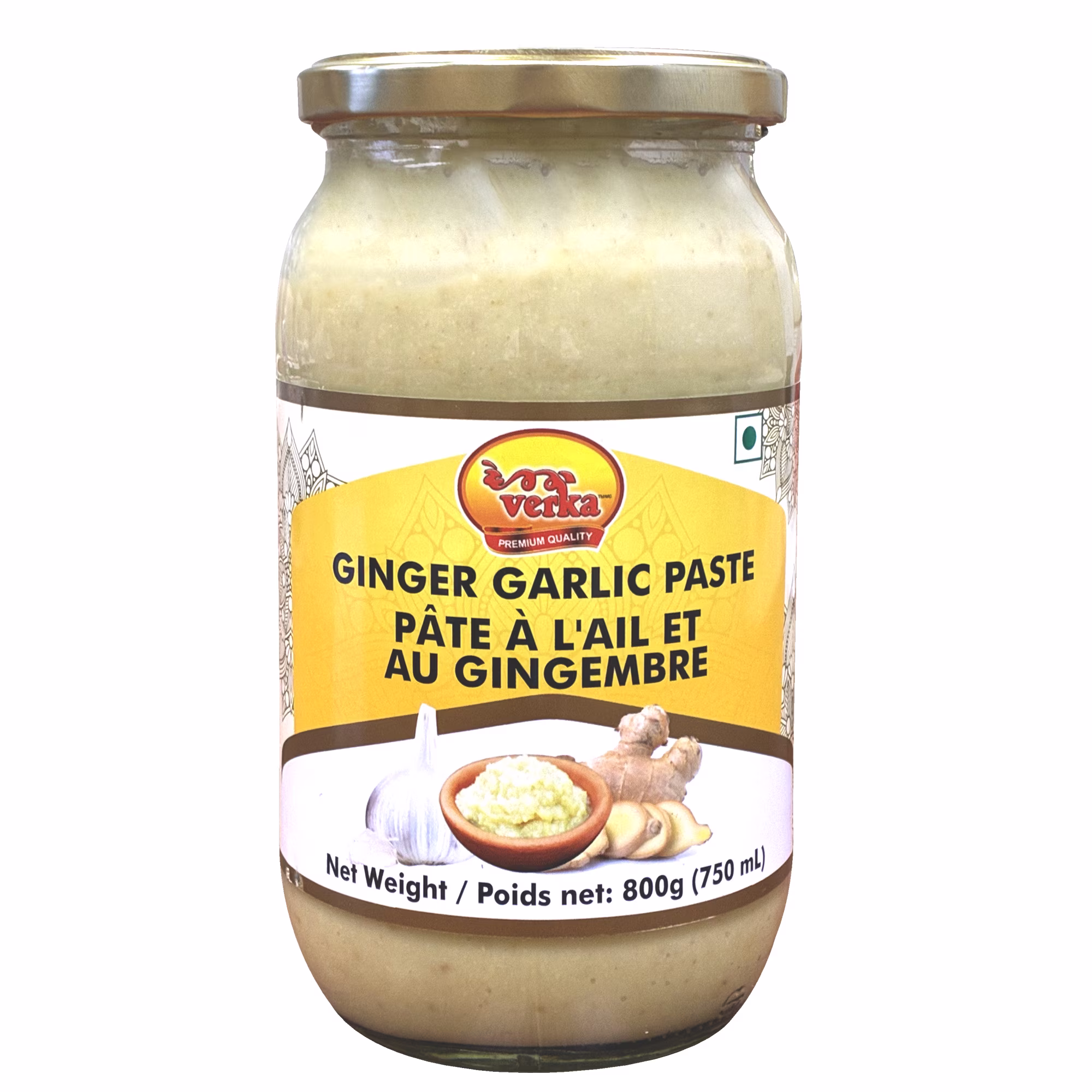 Verka gingerail pâte.  préparé à partir d'ingrédients frais  il suffit de doser et de remuer
