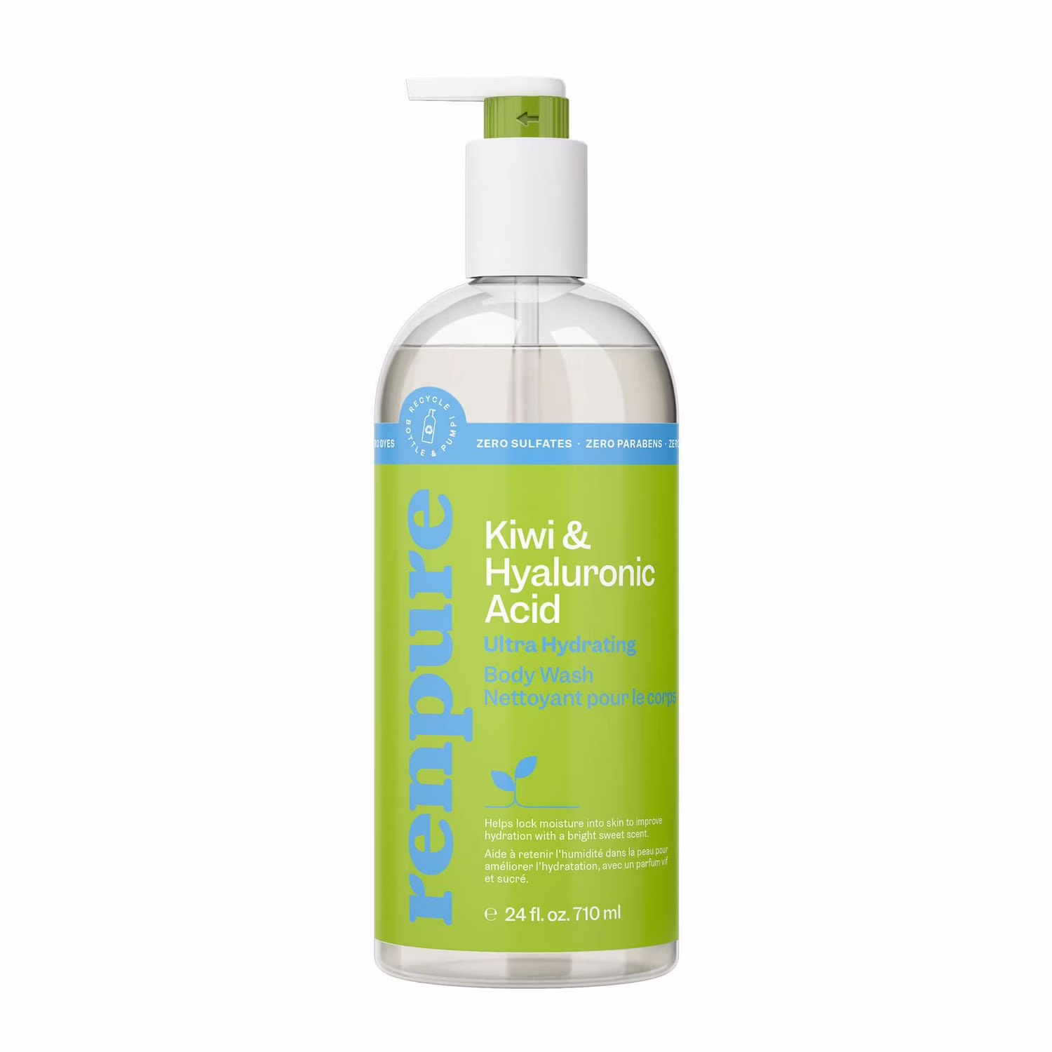 Renpure kiwi & acide hyaluronique ultra hydratant nettoyant pour le corps