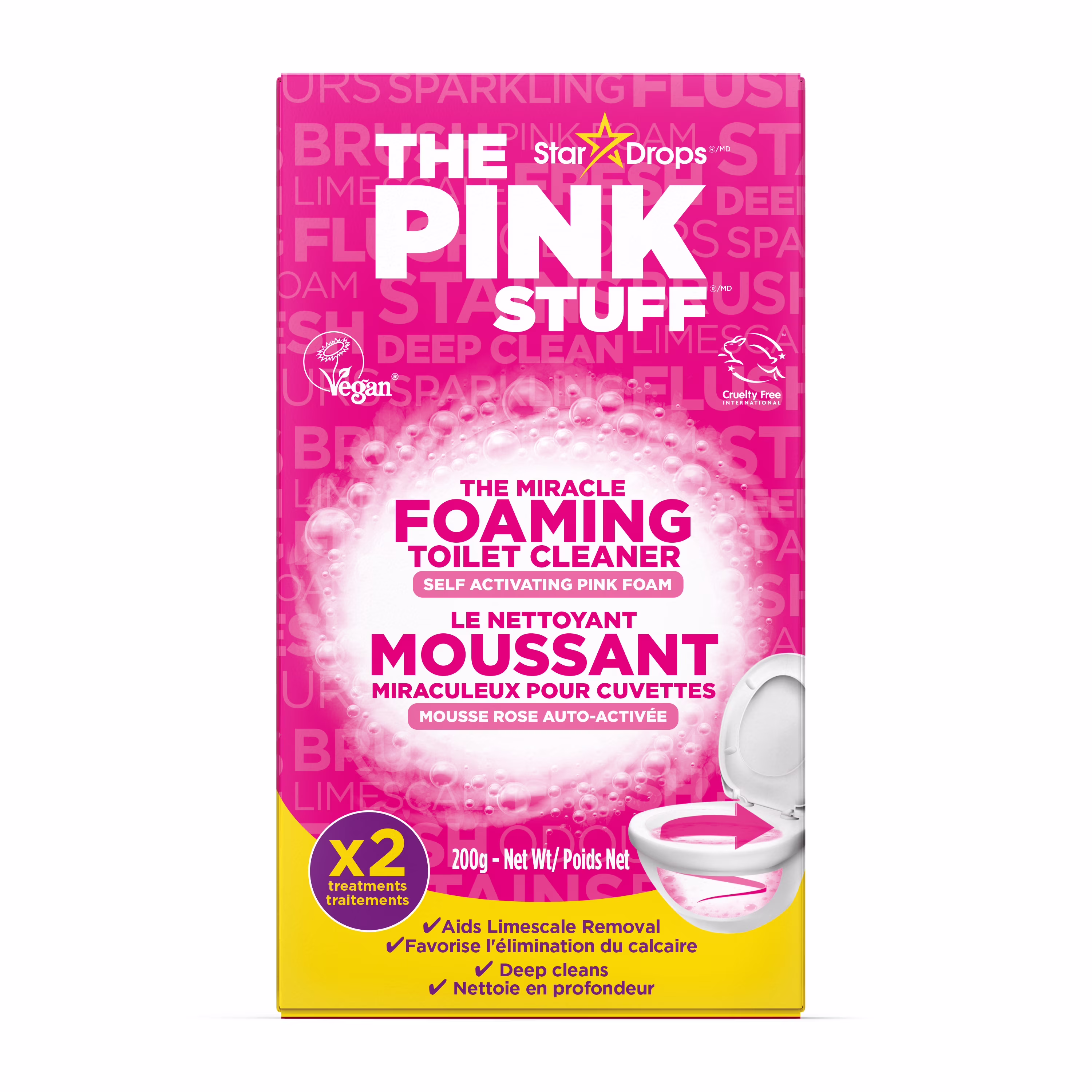 Stardrops - the pink stuff - nettoyant wc moussant miracle power 2-