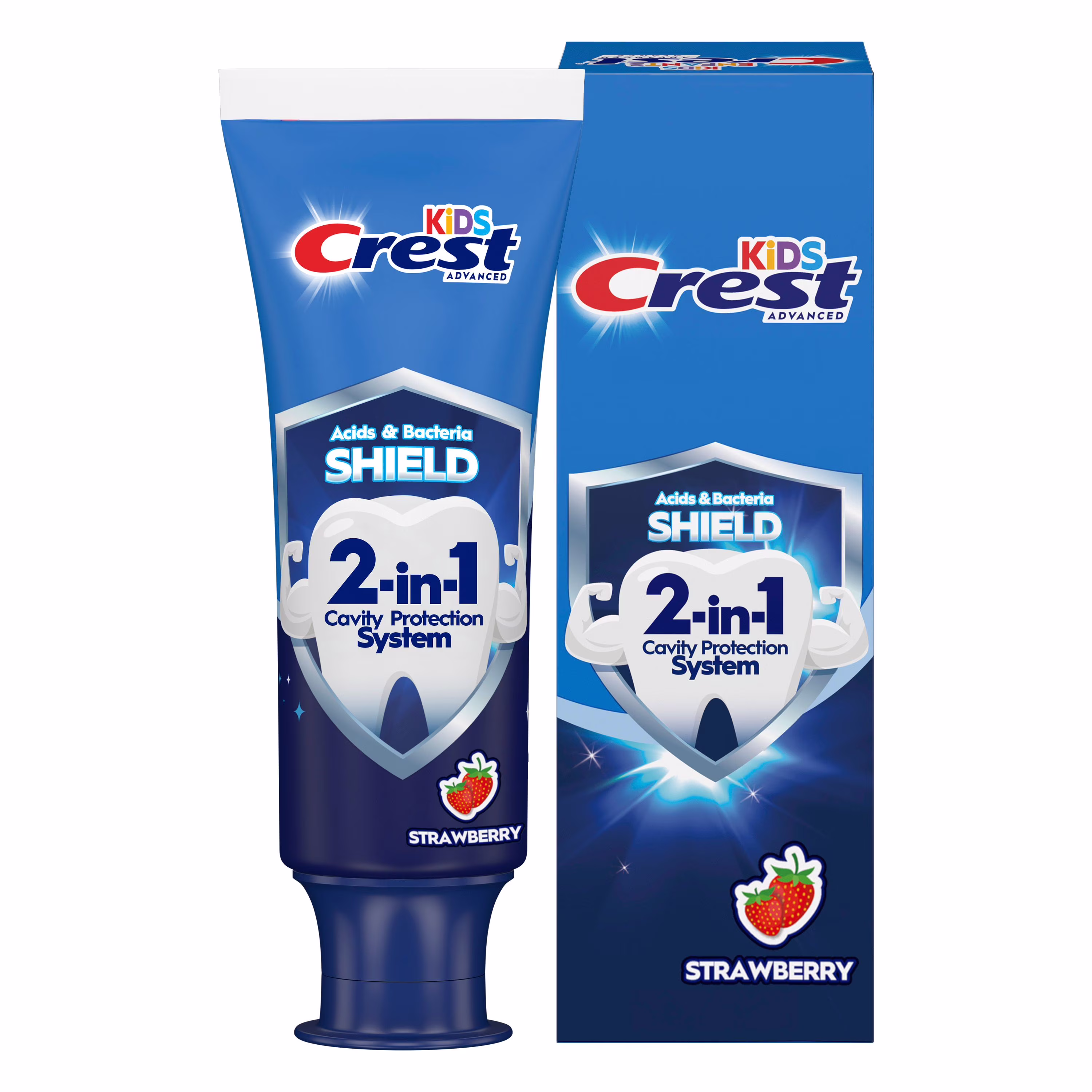 Crest dentifrice pour enfants protection de l'émail + anticarie. saveur de fraise