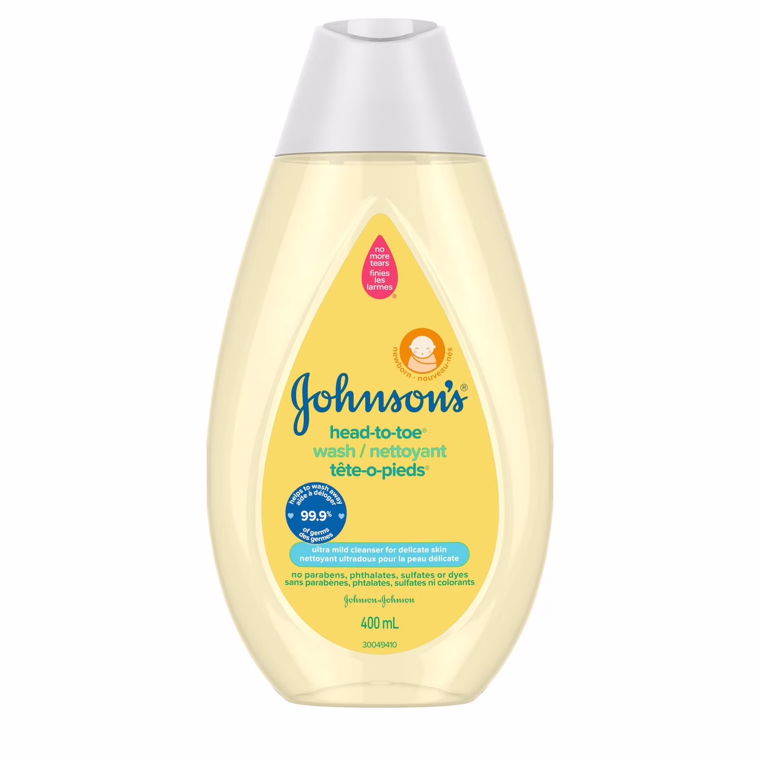 Johnson's head-to-toe nettoyant pour le bain pour bébé & shampooing - nettoyant pour le corps - pour peau sensible - sans larmes