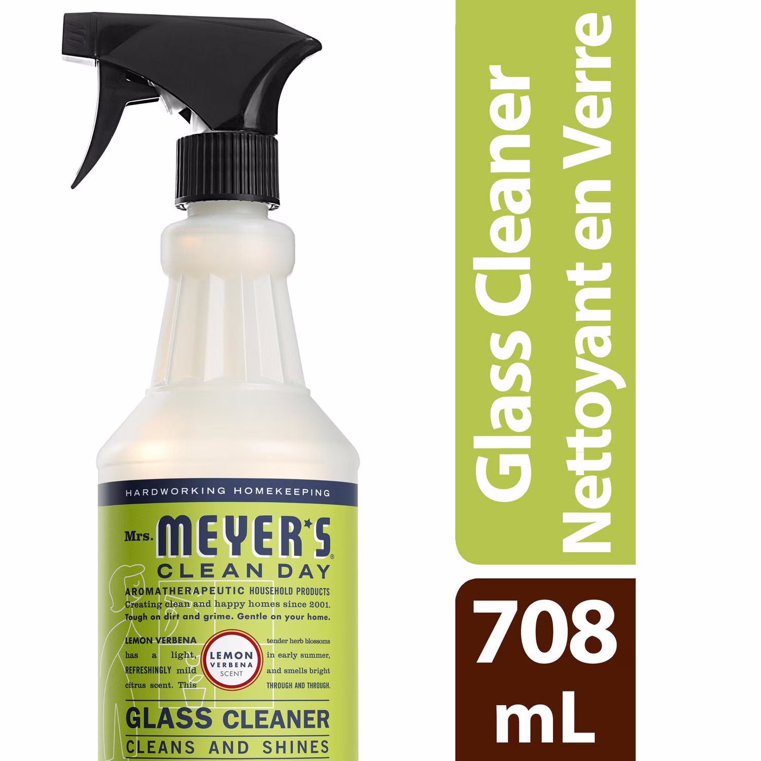 Mrs. meyers clean day nettoyant pour vitres. verveine de citron.