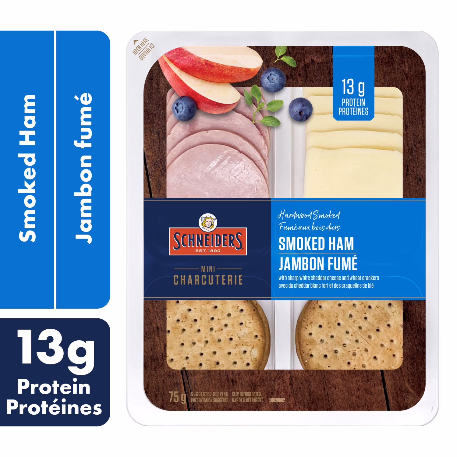 Trousse-collation au jambon fumé et cheddar