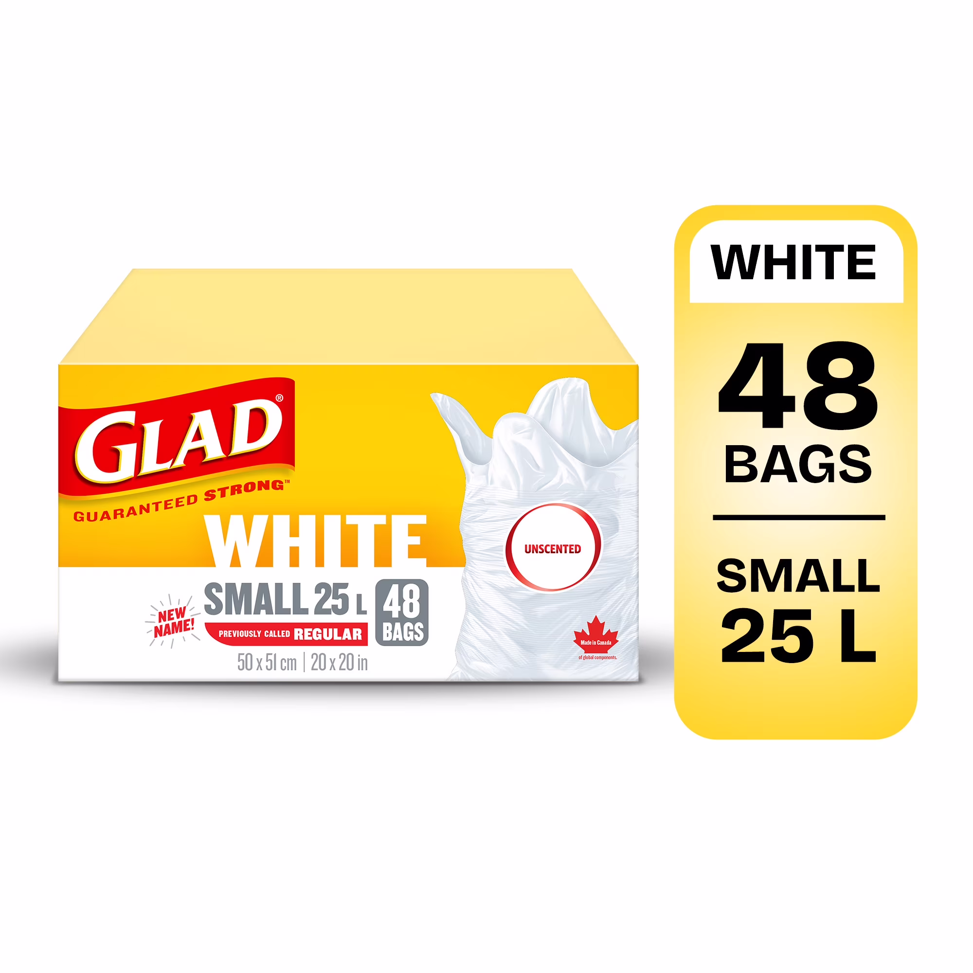 Sacs à ordures blancs petits non parfumés avec noeud facile