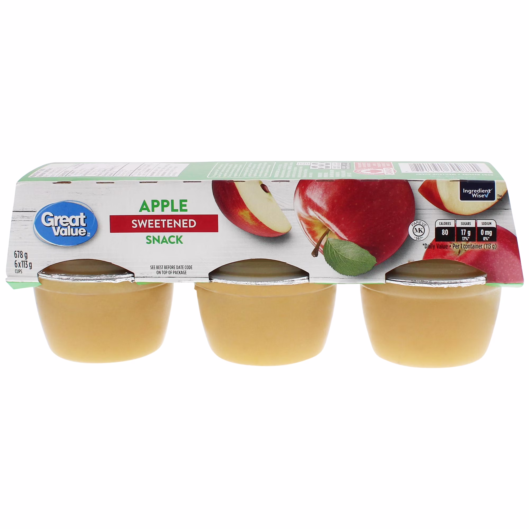 Great value collation aux pommes sucrée